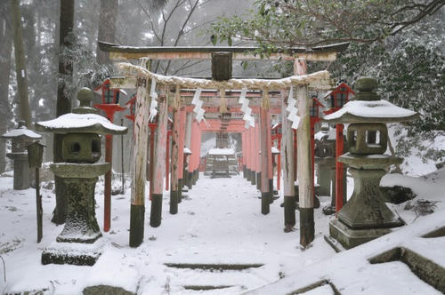 京都 初詣 雪山 冬山 愛宕山 愛宕神社