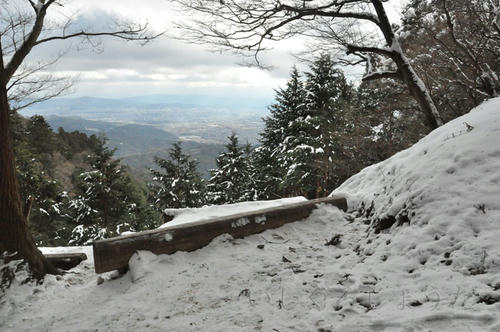 京都　愛宕山　清滝　初詣　雪